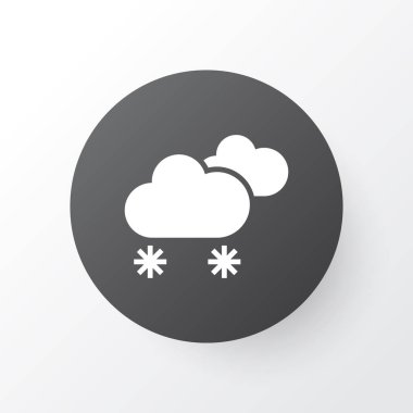 Hava simgesi simgesi. Premium Kalite izole bulutlu az miktarda moda stil öğesinde kar.