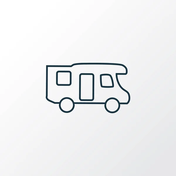 Campervan ikon vonal szimbólum. Prémium minőségű elszigetelt karaván elem divatos stílusban. — Stock Vector