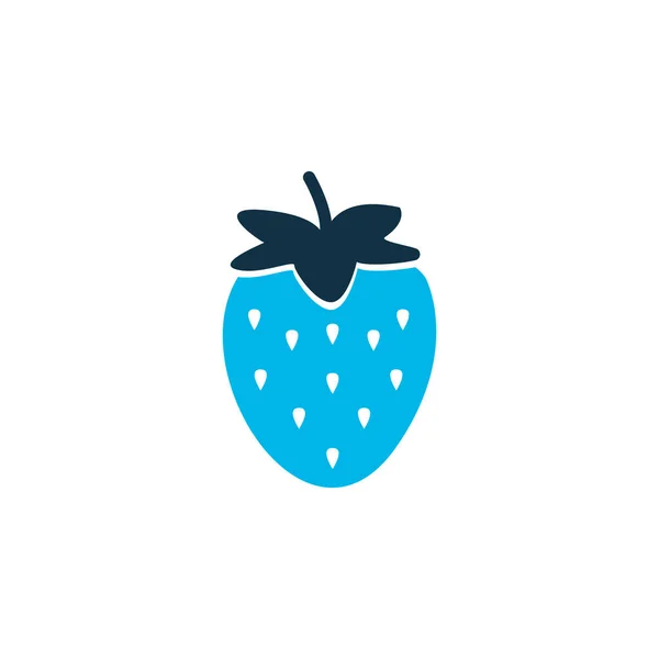 Aardbeien pictogram gekleurd symbool. Premium kwaliteit geïsoleerd fruit in trendy stijl. — Stockvector