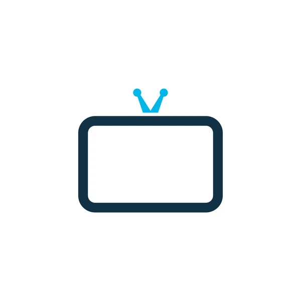 Tv-Symbol farbiges Symbol. Isoliertes Fernsehelement in Premium-Qualität im trendigen Stil. — Stockvektor