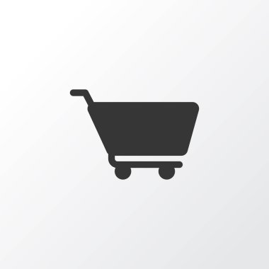 Sepeti simgesi simgesi. Premium kalite izole alışveriş arabası öğesinde trendy tarzı.