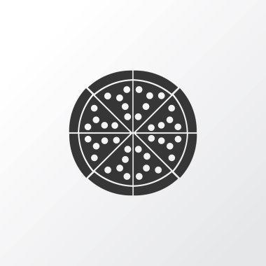 Pizza simgesi simgesi. Premium kalite izole biberli öğe trendy tarzı.