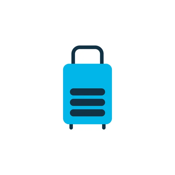 Resväska ikon färgad symbol. Premium kvalitet isolerade bagage element i trendig stil. — Stock vektor