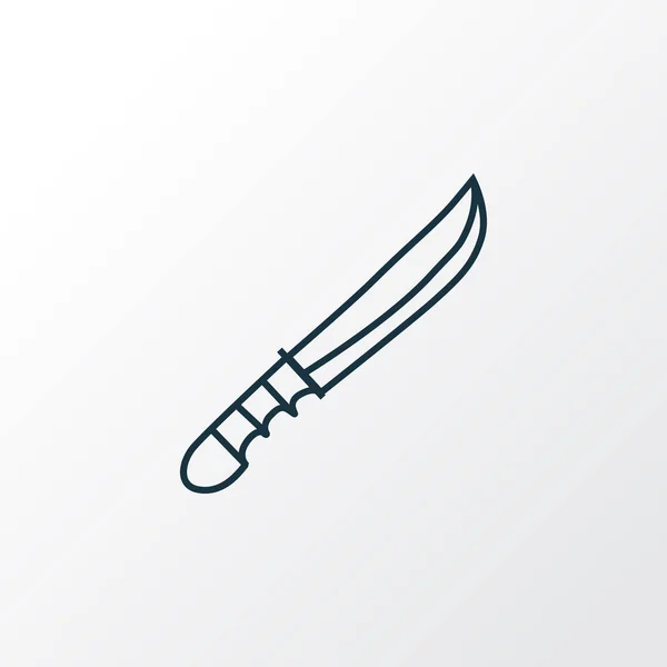 Símbolo de línea de icono cuchillo de caza. Elemento afilado aislado de calidad premium en estilo moderno. — Vector de stock