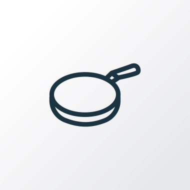 Pan simgesi satır sembolü. Premium kalite izole tava öğe trendy tarzı.