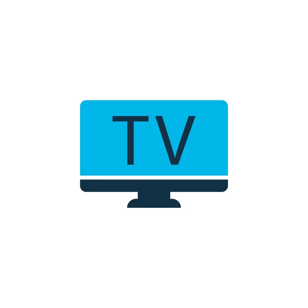Symbole de couleur icône TV. Élément de télévision isolé de qualité supérieure dans un style branché. — Image vectorielle