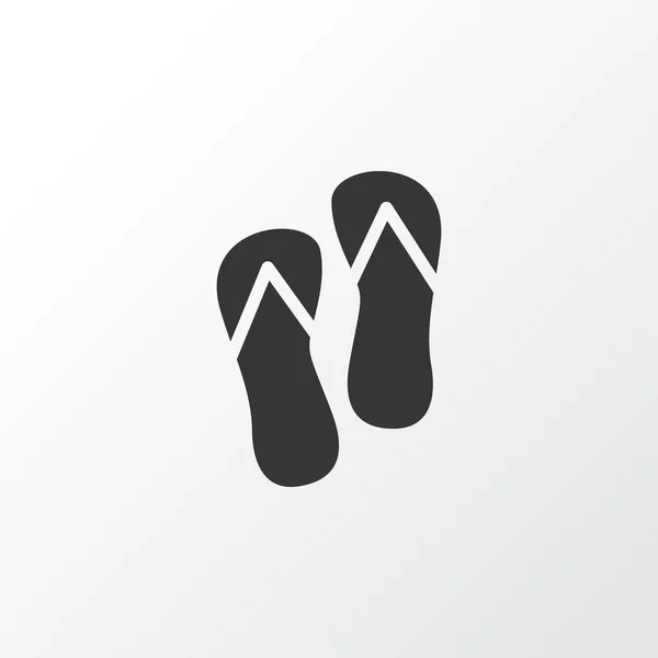 Flip flops pictogram symbool. Premium kwaliteit afgelegen strand sandaal element in trendy stijl. — Stockvector