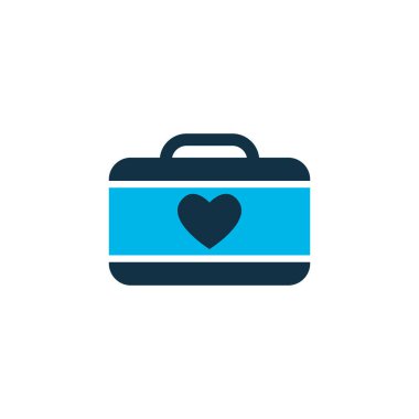 Bavul kadın simgesi renkli sembol. Premium kalite izole portföy öğe trendy tarzı.