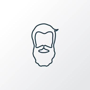 Sakal simgesi satır sembolü. Premium kalite izole hipster öğe trendy tarzı.