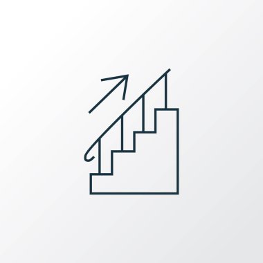 Merdiven simgesi satır sembolü. Premium kalite izole merdiven öğe trendy tarzı.