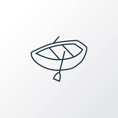 Tekne ikonu sembolü. Kaliteli kalite izole edilmiş gemi ögesi modada.