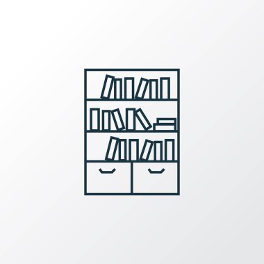 Kitaplık simgesi satır sembolü. Premium kalite izole Kitaplık öğesi trendy tarzı.