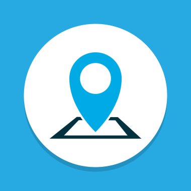 Konumu simgesi renkli sembol. Premium kalite izole harita PIN öğesi trendy tarzı.