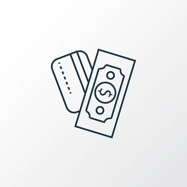Πληρωμές επιλογή εικονίδιο γραμμή σύμβολο. Πριμοδότηση ποιότητας απομονωμένες νόμισμα στοιχείο σε μοντέρνο στυλ. — Διανυσματικό Αρχείο