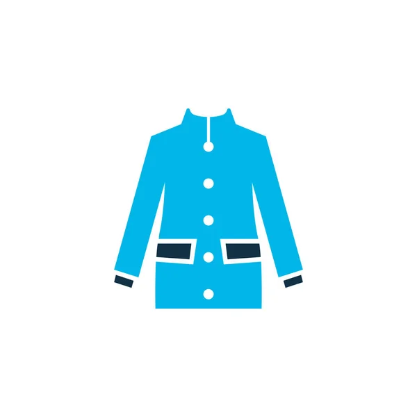 코트 아이콘 색된 기호입니다. 최신 유행 스타일에 프리미엄 품질 격리 재킷 요소. — 스톡 벡터