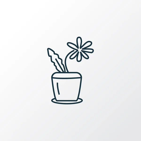 Flower pot ikon vonal szimbólum. Prémium minőségű elszigetelt kivitelezés elem divatos stílusban. — Stock Vector