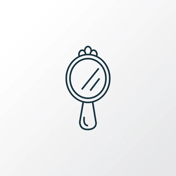 Hand mirror icon line symbol. Premium quality isolated peeper element in trendy style. — Stock Vector