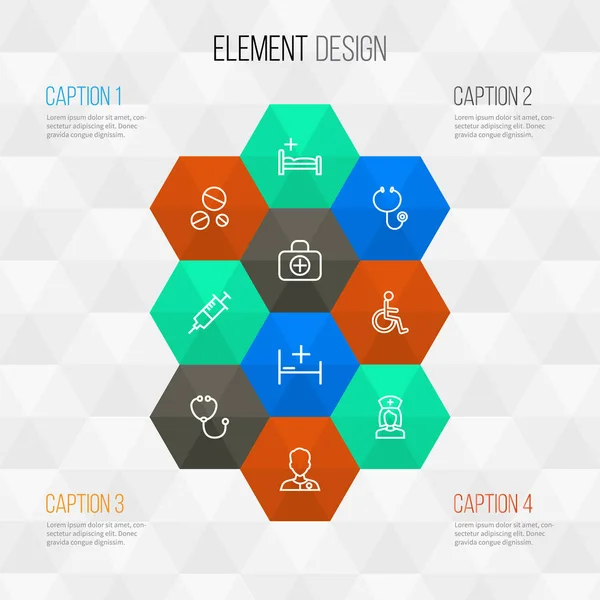 Стиль линии икон антибиотиков с инвалидом, инъекции, элементы палатки стетоскопа. Изолированные векторные иконки антибиотиков . — стоковый вектор