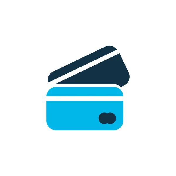 Kreditkort-ikonen färgad symbol. Premium kvalitet isolerade betalning element i trendig stil. — Stock vektor