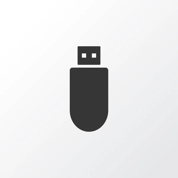 Символ значка флэшки. Премиум качество изолированный элемент USB Drive в модном стиле . — стоковый вектор