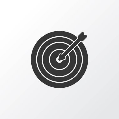 Dart simgesi simgesi. Premium kalite izole amaç öğesi trendy tarzı.