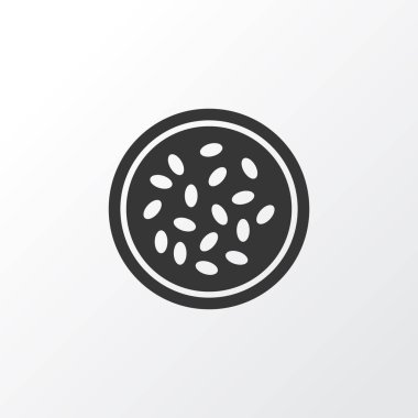 Marakuja simgesi simgesi. Premium kalite izole tutku meyve öğe trendy tarzı.