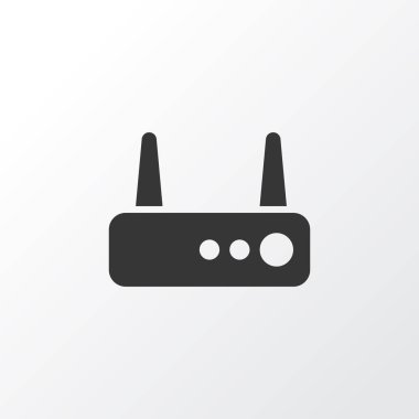 Yönlendirici simgesi. Moda tarzında birinci kalite izole edilmiş kablosuz öge.