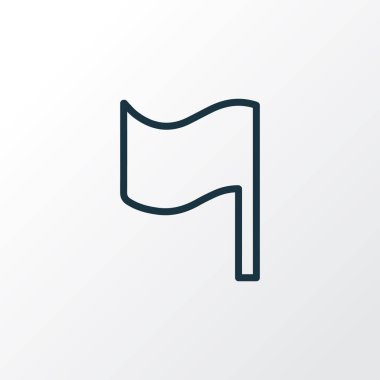 Bayrak simgesini satır sembolü. Premium kalite izole flama öğe trendy tarzı.