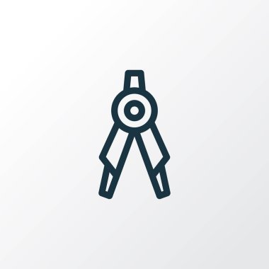 Pusula simgesini satır sembolü çizim. Premium kalite izole bölücü öğe trendy tarzı.