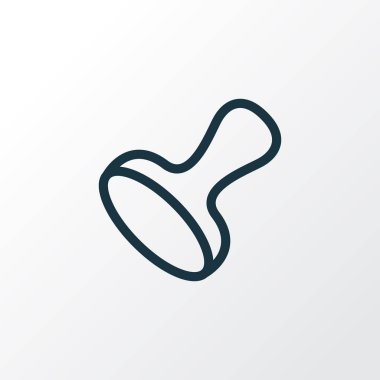 Damga simgesi satır sembolü. Premium kalite sertifikalı moda stil öğesinde izole.