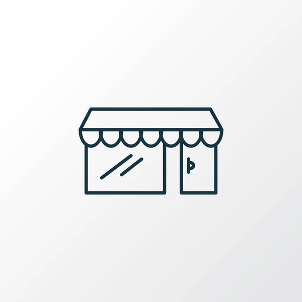 Storefront pictogram lijn symbool. Premium kwaliteit geïsoleerde winkel element in trendy stijl. — Stockvector