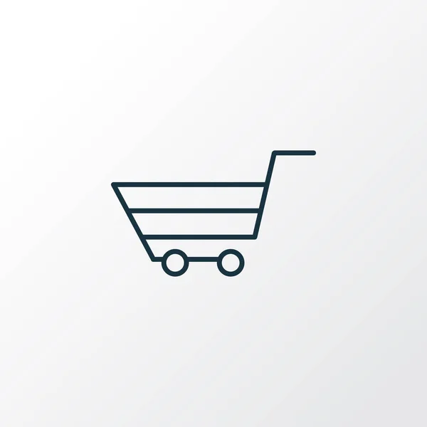 Shopping mand pictogram lijn symbool. Premium kwaliteit geïsoleerd trolley element in trendy stijl. — Stockvector