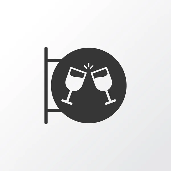 Simbolo dell'icona del nightclub. Elemento di qualità Premium isolato segno cocktail in stile trendy . — Vettoriale Stock