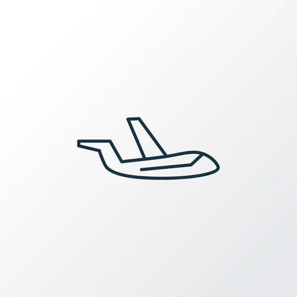 Symbol linii ikony samolotu. Wysokiej jakości izolowany element płaszczyzny w modnym stylu. — Wektor stockowy