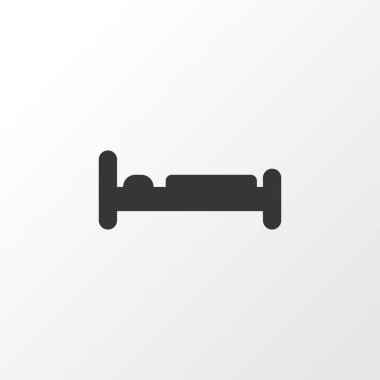 Yatak simgesi simgesi. Premium kalite izole yatak öğe trendy tarzı.