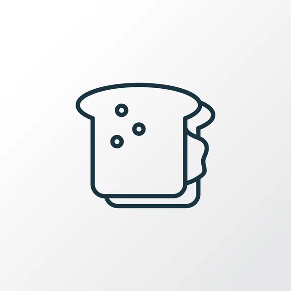 Símbolo de línea de icono sándwich. Elemento de hamburguesa aislada de primera calidad en estilo moderno . — Vector de stock