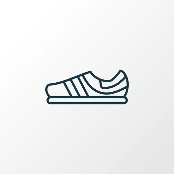 Trainer shoes icon line symbol. Premium quality isolated sneaker element in trendy style. — Stock Vector