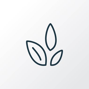 Yaprak simgesi satır sembolü. İzole üstün kaliteli eleman modaya uygun tarzda bırakır..