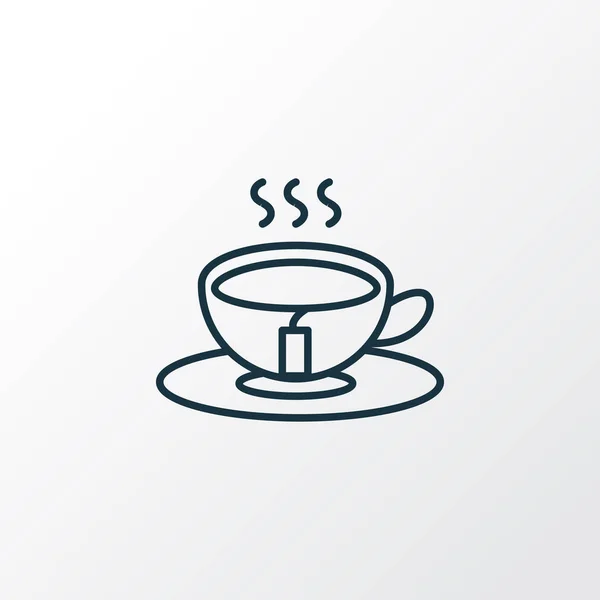 Symbole de ligne icône thé. Élément en porcelaine isolée de qualité Premium dans un style tendance. — Image vectorielle