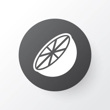 Turuncu simge sembolü. Premium kalite izole greyfurt öğe trendy tarzı.