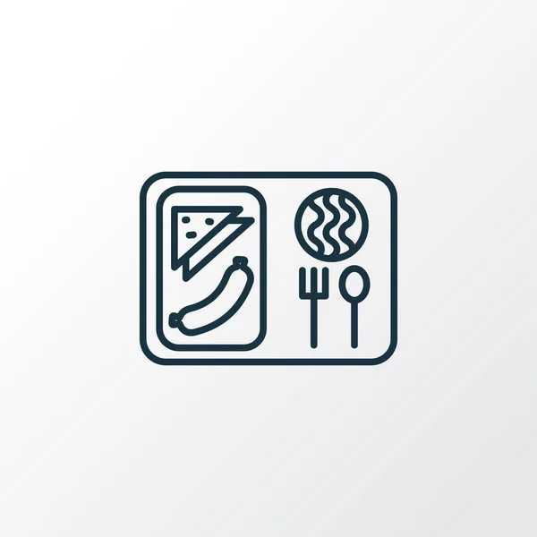 Plane food icon line symbol. Premium quality isolated lunch element in trendy style.