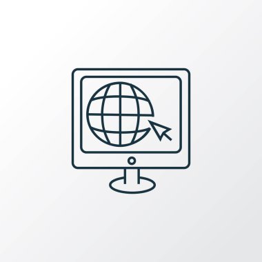 Internet sörf simgesi satır sembolü. Premium kalite izole bilgisayar öğe trendy tarzı.