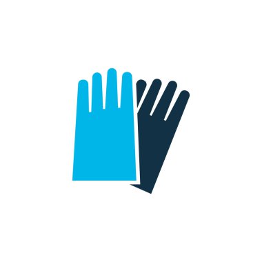 El koruma simgesi renkli simgesi. Premium kalite izole eldiven öğe trendy tarzı.