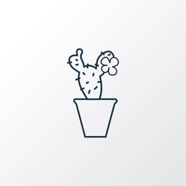 Pencere bitki simgesi satır sembolü. Premium kalite izole kaktüs öğe trendy tarzı.