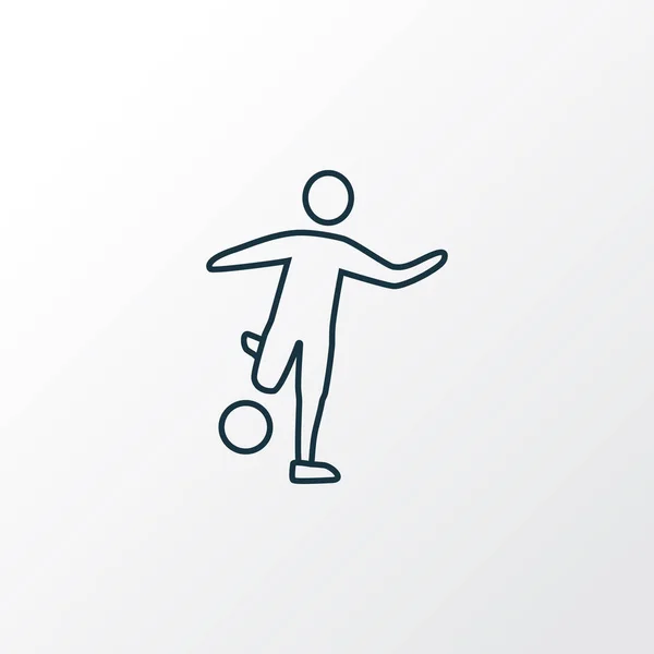 Spor simgesi çizgisi sembolü. Moda tarzında birinci kalite izole futbol unsuru. — Stok fotoğraf
