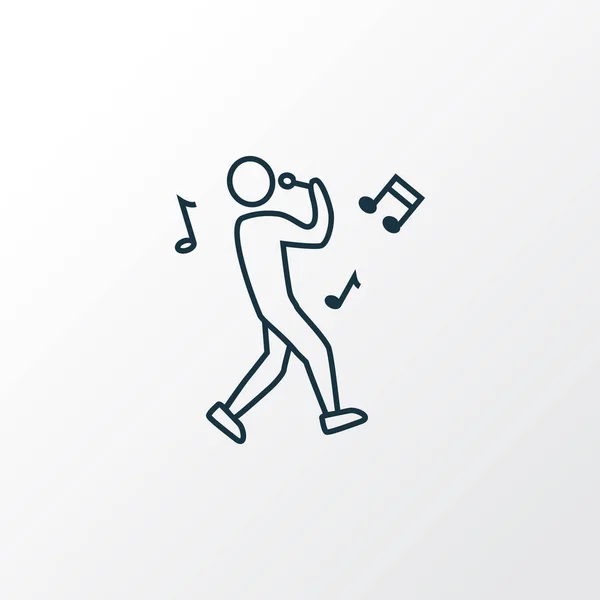 Singing icon line symbol. Premium quality isolated vocalist element in trendy style.