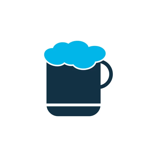 Μπύρα σύμβολο έγχρωμο εικονίδιο. Πριμοδότηση ποιότητας απομονωμένες κούπα στοιχείο σε μοντέρνο στυλ. — Φωτογραφία Αρχείου
