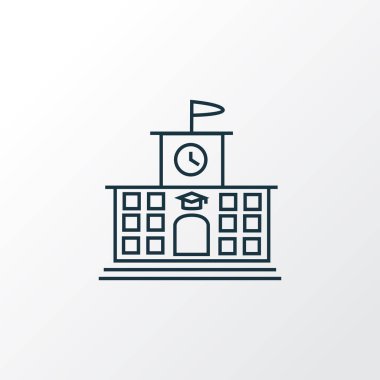 Lise simgesi satır sembolü. Premium kalite izole üniversite öğe trendy tarzı.