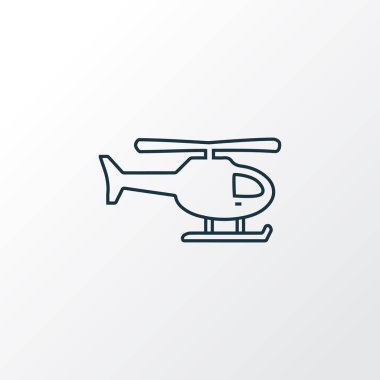 Helikopter simgesi satır sembolü. Premium kalite izole helikopter öğe trendy tarzı.