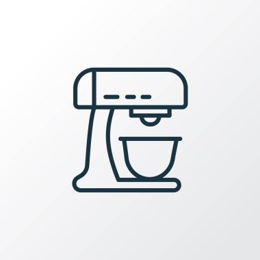 Karıştırıcı simgesini satır sembolü. Premium kalite izole çırpıcı öğe trendy tarzı.